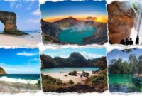Petualangan Seru! 7 Spot Wisata Alam Tersembunyi di Indonesia yang Wajib Kamu Jelajahi (Foto Kolase: Britainaja.com)