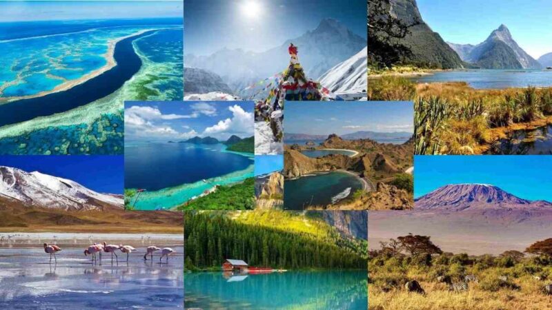 10 Tempat Alam Spektakuler di Dunia yang Cocok untuk Petualangan Seru. (Foto Kolase: Klikinaja.com)