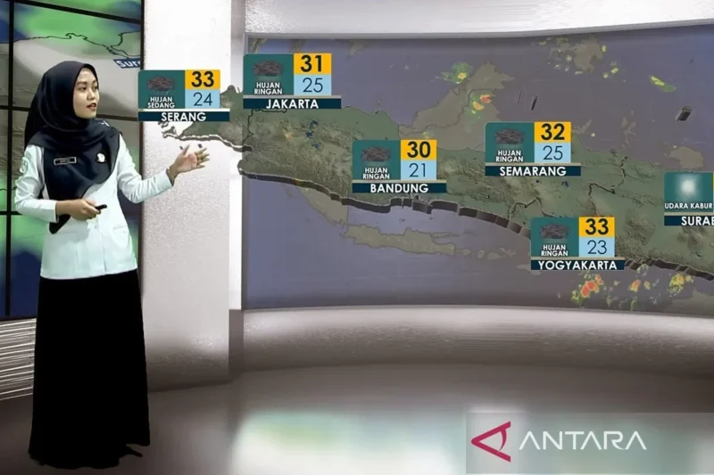 Tangkapan layar, Prakirawan BMKG Sastia Frista  (Foto: ANTARA/Tri Meilani Ameliya/aa)