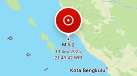 Gempa 5,2 Magnitudo Guncang Mukomuko, Terasa Hingga Sungai Penuh dan Kerinci (Foto: bmkg)