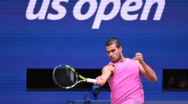 Petenis Spanyol Carlos Alcaraz  (Foto: ANTARA/Xinhua/Li Rui/bar)