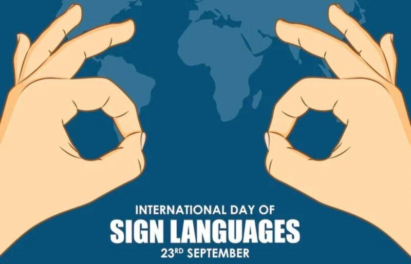 Ilustrasi poster Hari Bahasa Isyarat Internasional yang diperingati setiap tanggal 23 September (Foto: Freepik)