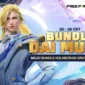 Bundle kolaborasi eksklusif Dai Mubai dari Soul Land kini bisa didapatkan secara gratis di Free Fire melalui event terbatas. (Sumber: Garena/Dunia Games)