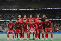 Timnas Indonesia berfoto bersama sebelum pertandingan dimulai. (Foto:PSSI)