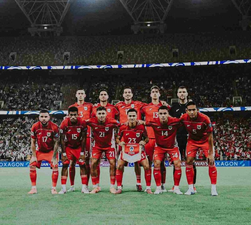 Timnas Indonesia berfoto bersama sebelum pertandingan dimulai. (Foto:PSSI)