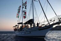 Salah satu kapal dalam rombongan Global Sumud Flotilla menuju Gaza (Foto: Instagram - @globalsumudflotilla)