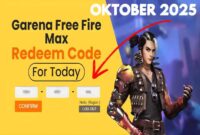 Garena kembali membagikan kode redeem Free Fire terbaru Oktober 2025, dengan beragam hadiah premium. (Sumber: Garena)