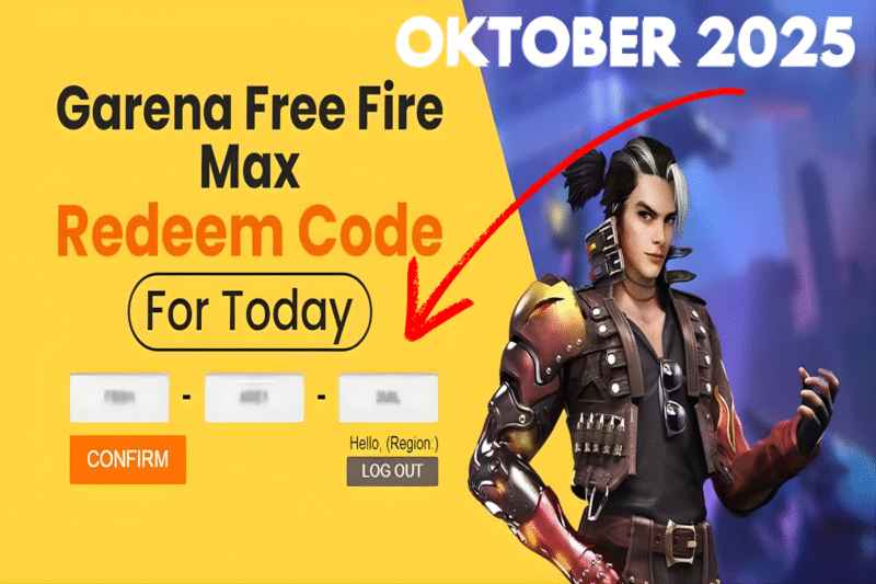Garena kembali membagikan kode redeem Free Fire terbaru Oktober 2025, dengan beragam hadiah premium. (Sumber: Garena)