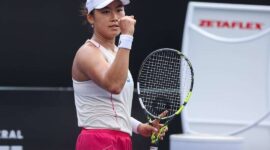 Petenis putri Indonesia Janice Tjen saat berlaga di WTA 250 Sao Paulo (Foto: Instagram/@janicetjen)