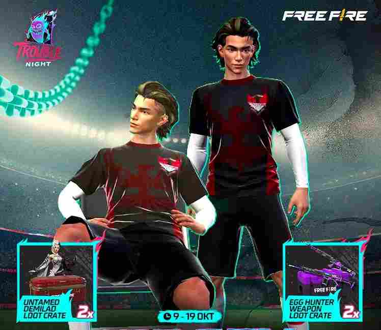 Poster resmi pengumuman hadirnya jersey latihan timnas Indonesia dalam game online Free Fire (Foto: Instagram/freefirebgid)