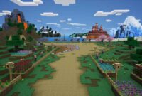 Arena balap Minecraft di Sonic Racing: CrossWorlds