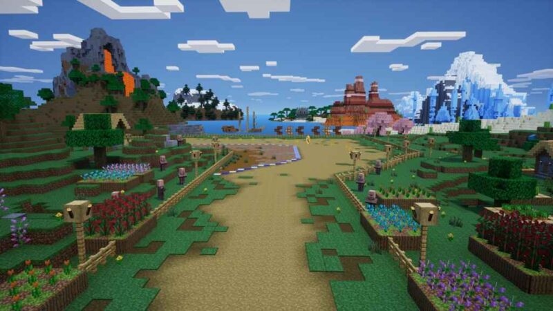 Arena balap Minecraft di Sonic Racing: CrossWorlds