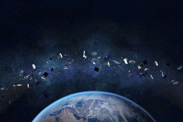 Ilustrasi sampah luar angkasa. Foto: Dabarti CGI/Shutterstock