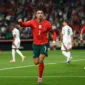 Selebrasi pemain Timnas Portugal Cristiano Ronaldo usai mencetak gol ke gawang Timnas Hongaria pada pertandingan Grup F Kualifikasi Piala Dunia 2026 Zona Eropa di Estadio Jose Alvalade, Lisbon, Portugal, Selasa (14/10/2025). Foto: Pedro Nunes/REUTERS