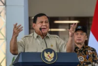 Presiden Prabowo Subianto memberi sambutan saat meresmikan Stasiun Tanah Abang Baru di Jakarta, Selasa (4/11/2025).  (Foto: Galih Pradipta/ANTARA FOTO)
