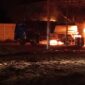 Truk tangki BBM terbakar di Jambi. 