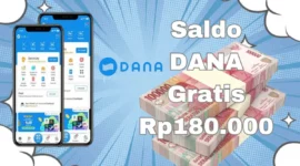Cairkan saldo DANA gratis hingga Rp180.000 ke dompet elektronik dengan klik secepatnya link yang tersedia hari ini. (Sumber: Poskota/Syania Nurul Lita Baikuni)
