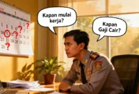 Ilustrasi Anggota PPPK yang bertanya kapan akan mulai bekerja, dan kapan gajinya akan cair? (Silva Aprilia/Pojoksatu.id)