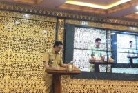 Sambutan Asisten Pemerintahan dan Kesejahteraan Rakyat Setda Provinsi Jambi, Arief Munandar. Foto (Diskominfo Pemprov Jambi)
