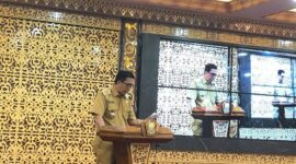 Sambutan Asisten Pemerintahan dan Kesejahteraan Rakyat Setda Provinsi Jambi, Arief Munandar. Foto (Diskominfo Pemprov Jambi) 