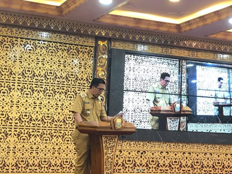 Sambutan Asisten Pemerintahan dan Kesejahteraan Rakyat Setda Provinsi Jambi, Arief Munandar. Foto (Diskominfo Pemprov Jambi) 
