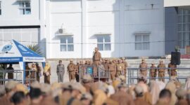 ASN Kerinci mengikuti Apel di Lapangan Kantor Bupati Bukit Tengah. 