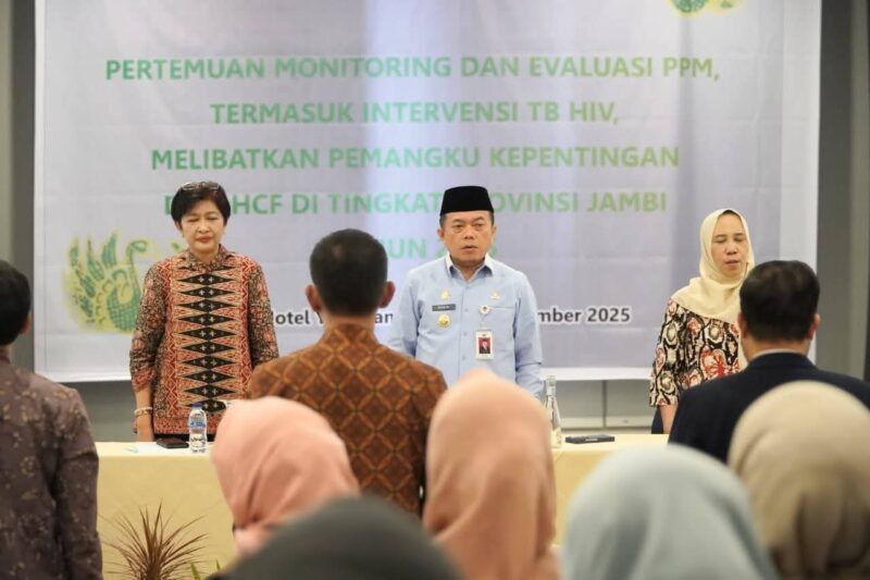 Pemprov Jambi Gelar Pertemuan Monev PPM, Bahas Intervensi TB–HIV Bersama Pemangku Kepentingan. (Foto : Diskominfo Provinsi Jambi) 