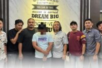 RM Ditangkap Polres Merangin Usai Rekam Rekan Kerja yang Baru Selesai Mandi. Foto : Humas Polres Merangin
