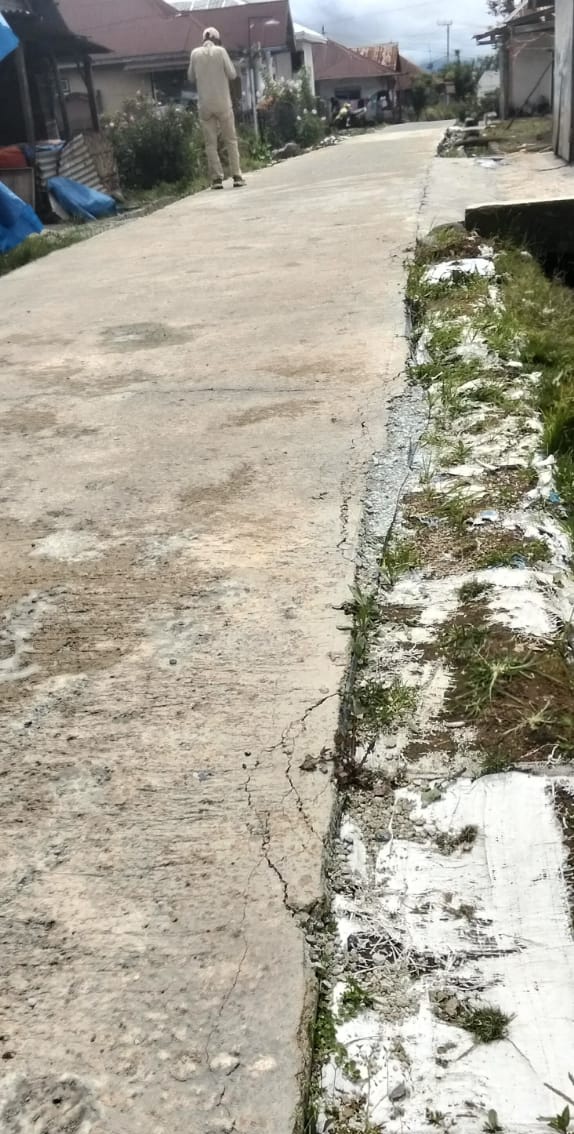 Jalan Desa Gunung Labu Dibangun Asal Jadi