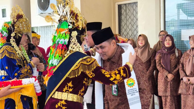 Penyambutan Kafilah MTQ ke 54 Tingkat Provinsi Jambi tahun 2025 di Kabupaten Muaro Jambi (foto : Humas Kemenag Muaro Jambi)