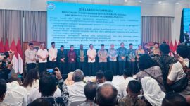 Gubernur Jambi Al Haris saat mengikuti Indonesia’s Geopark Leader Forum bertema Building Knowledge for Indonesia’s Geopark Development yang digelar di Jakarta, Rabu (3/12/2025).