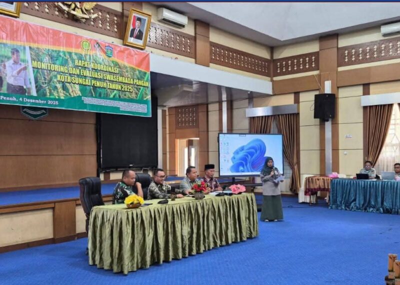 Pemerintah Kota Sungai Penuh kembali meninjau pelaksanaan program Swasembada Pangan 2025 melalui kegiatan monitoring dan evaluasi (Monev) bersama Balai Penerapan Modernisasi Pertanian (BPMP) Jambi pada Kamis (4/12). 