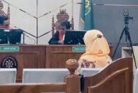 Suliyanti, mantan anggota DPRD Provinsi Jambi menjalani sidang vonis. 