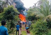 Kebakaran Gudang Diduga BBM Ilegal di Tanjabbar. 