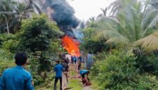 Kebakaran Gudang Diduga BBM Ilegal di Tanjabbar.