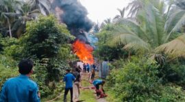 Kebakaran Gudang Diduga BBM Ilegal di Tanjabbar. 