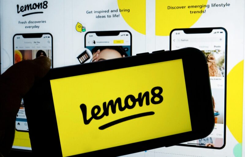 FILE - This photo shows the logo and application page for the social media site Lemon8, in New York, Wednesday, April 5, 2023. (AP Photo/Richard Drew, File)