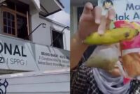 SPPG Bekasi Barat didatangi orang tua siswa karena menu MBG yang dibagikan. (TikTok/atindiskandar)