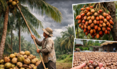 Harga Kelapa Anjlok di Tanjabtim, Cuaca Ekstrem Tekan Panen Petani