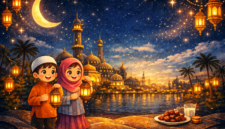 Ilustrasi Suasana Bulan Suci Ramadan