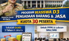 Gubernur Jambi Buka Beasiswa D3 Pengadaan, OPD Diminta Kirim Kandidat Terbaik