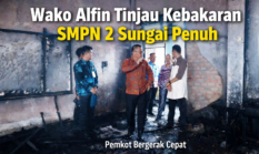 Wako Alfin Tinjau Kebakaran SMPN 2 Sungai Penuh, Pemkot Gerak Cepat