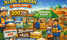 Bulog Jambi Gelontorkan 200 Ton Beras SPHP per Hari Jelang Ramadan