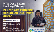 MTQ Desa Talang Lindung Dibuka, PT Tren Gen Horizone Hadiahkan Dua Paket Umroh