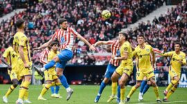 Atletico Madrid dalam pertandingan Liga Spanyol 2025/26 lawan Getafe di Stadion Riyadh Air Metropolitano pada Sabtu (14/3/2026)