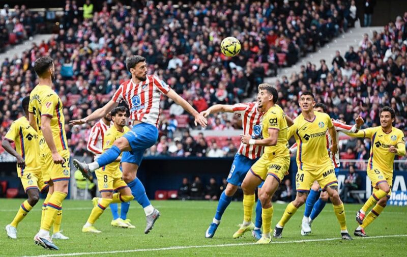 Atletico Madrid dalam pertandingan Liga Spanyol 2025/26 lawan Getafe di Stadion Riyadh Air Metropolitano pada Sabtu (14/3/2026)