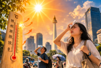 Ilustrasi cuaca panas