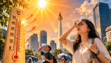 Ilustrasi cuaca panas