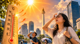 Ilustrasi cuaca panas