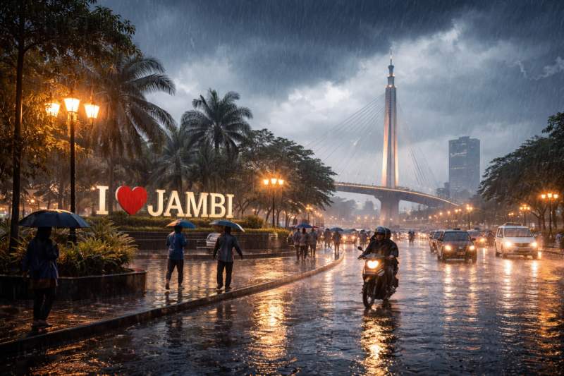 Ilustrasi cuaca di Jambi. 